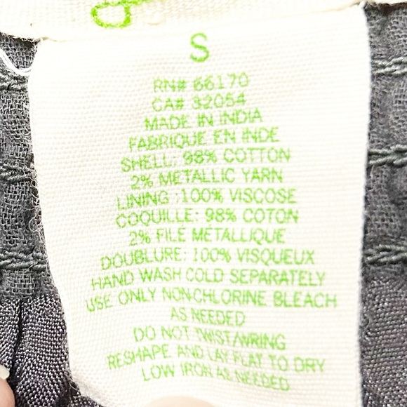 Anthropologie Staring at Stars Metallic Striped Full Mini Skirt Lined Elastic - Picture 8 of 10